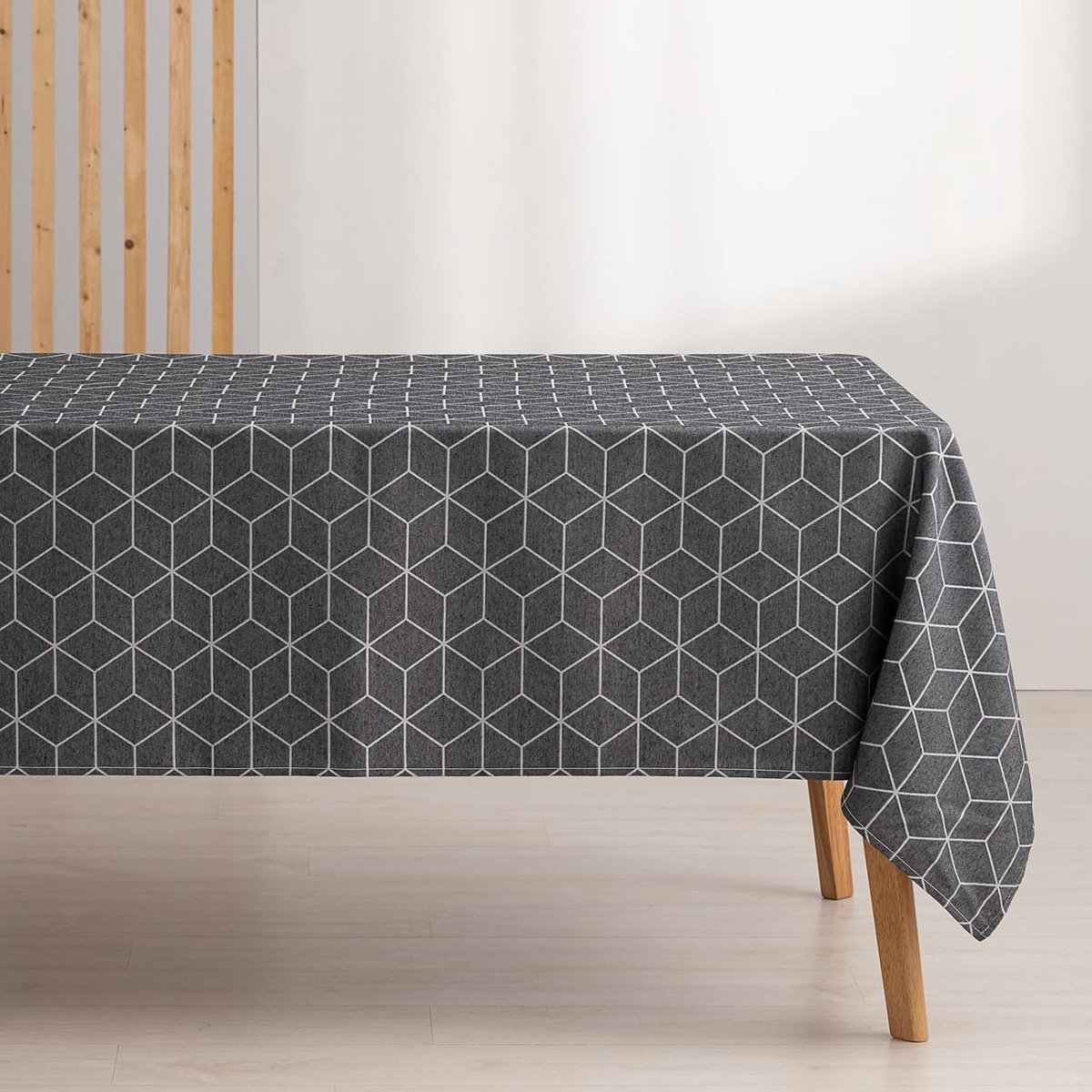 Vuilafstotend Jacquard Tafelkleed Rechthoekig Antraciet 140x240 cm