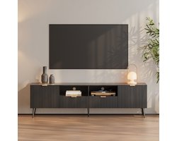 Tv-meubel Nand 180x40x51 cm zwart (en.casa)