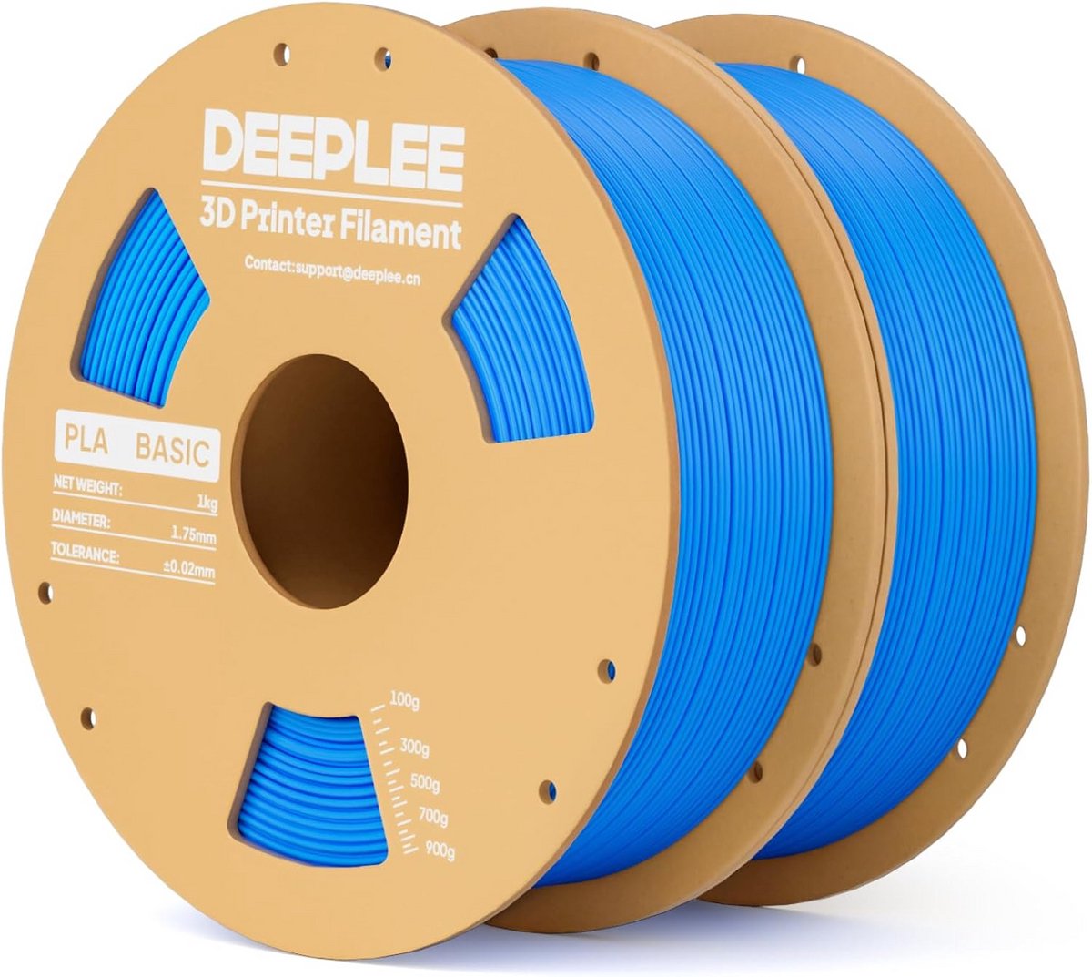 PLA 3D-printerfilament 1,75 mm 2 kg sterkere taaiheid hemelsblauw