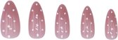 Boozyshop ® 24 pcs Press On Nails Polka Dots – Stijlvolle Kunstnagels met Polka Dot Design – Snelle & Makkelijke Manicure – 12 Maten Genummerd – Inclusief Nagellijm