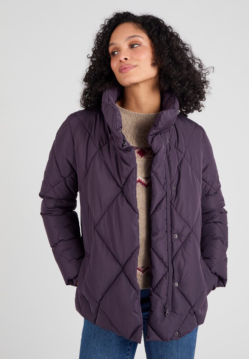 Damart Thermolactyl parka met asymmetrische sluiting Dames Violet 46-48 Paars