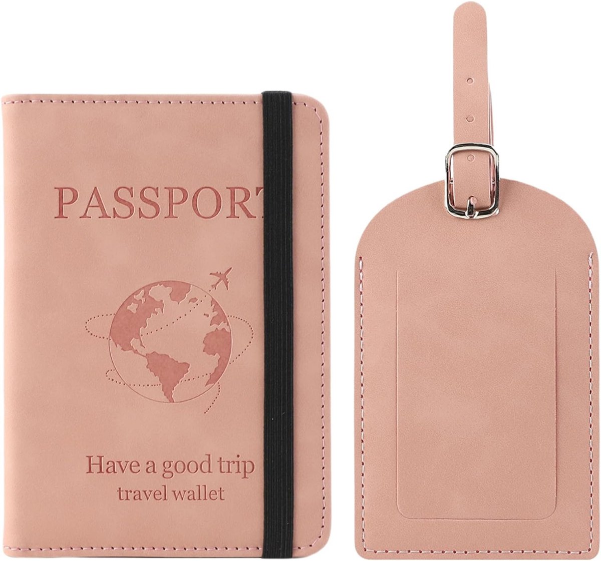 Octav8® Paspoort hoesje - Cover - Reisportemonnee -Inclusief Bagagelabel