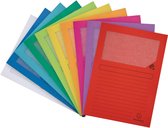 Exacompta FOREVER® Pak van 10 venstermappen 120g/m2 - 22x31cm voor A4 - Geassorteerd - 50200E