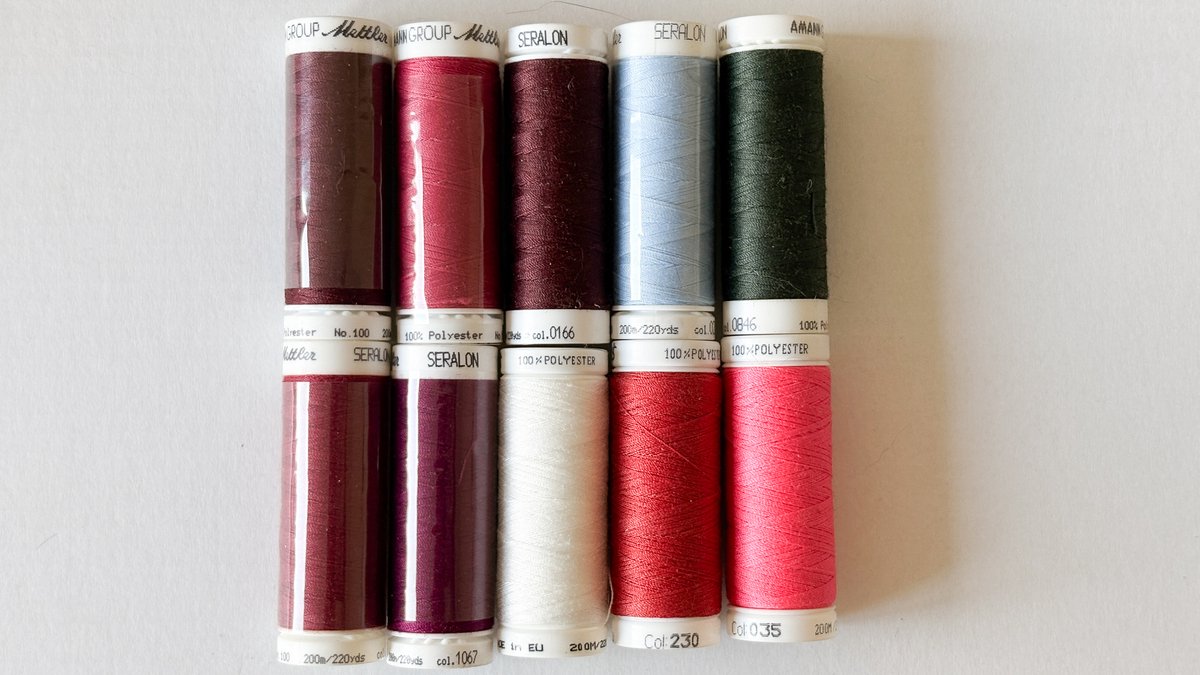 Amann Mettler Seralon Naaigaren Set – 7 Kleuren 200m – 100% Polyester – Universeel – Dikte 100