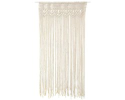 JeiibrZui Macramé Wandkleed - Geweven Tapijt - Boho Wanddecoratie Multifunctioneel Zorgvuldig Geweven Katoenen Design 1 - Voor Woonkamer Of Trouwlocatie - Beige