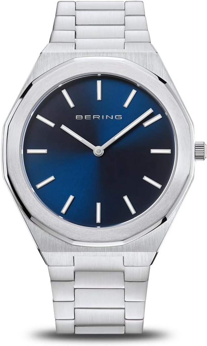 Herenhorloge Analoge Quartz met RVS Band Blauw