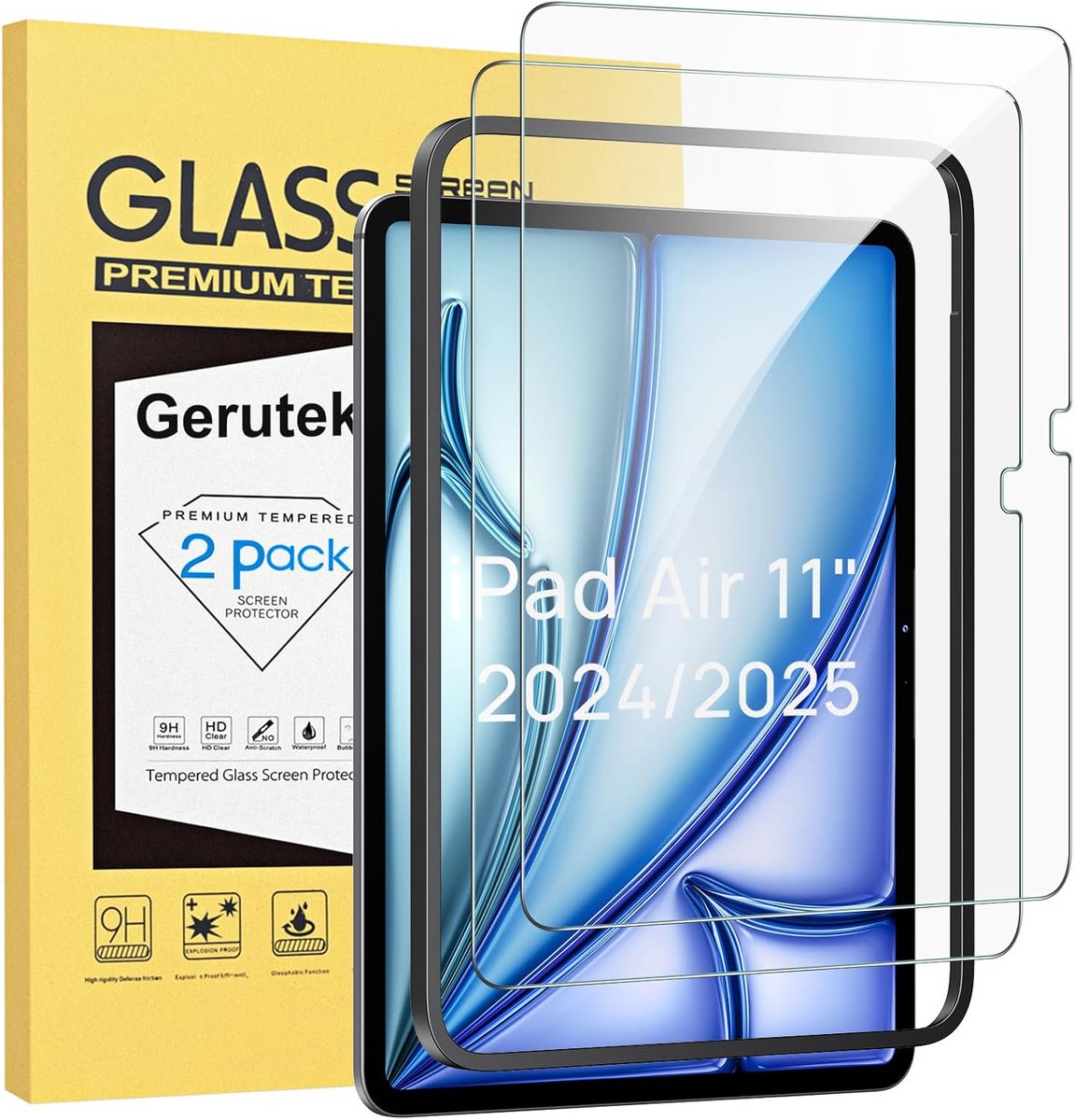 2-Pack Screenprotector voor iPad Air 11 inch (2024) met Montage Frame