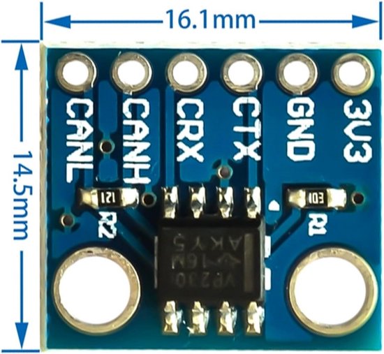 5x CAN-busmodule SN65HVD-230 Transceiver Breakout Board Compatibel met ...
