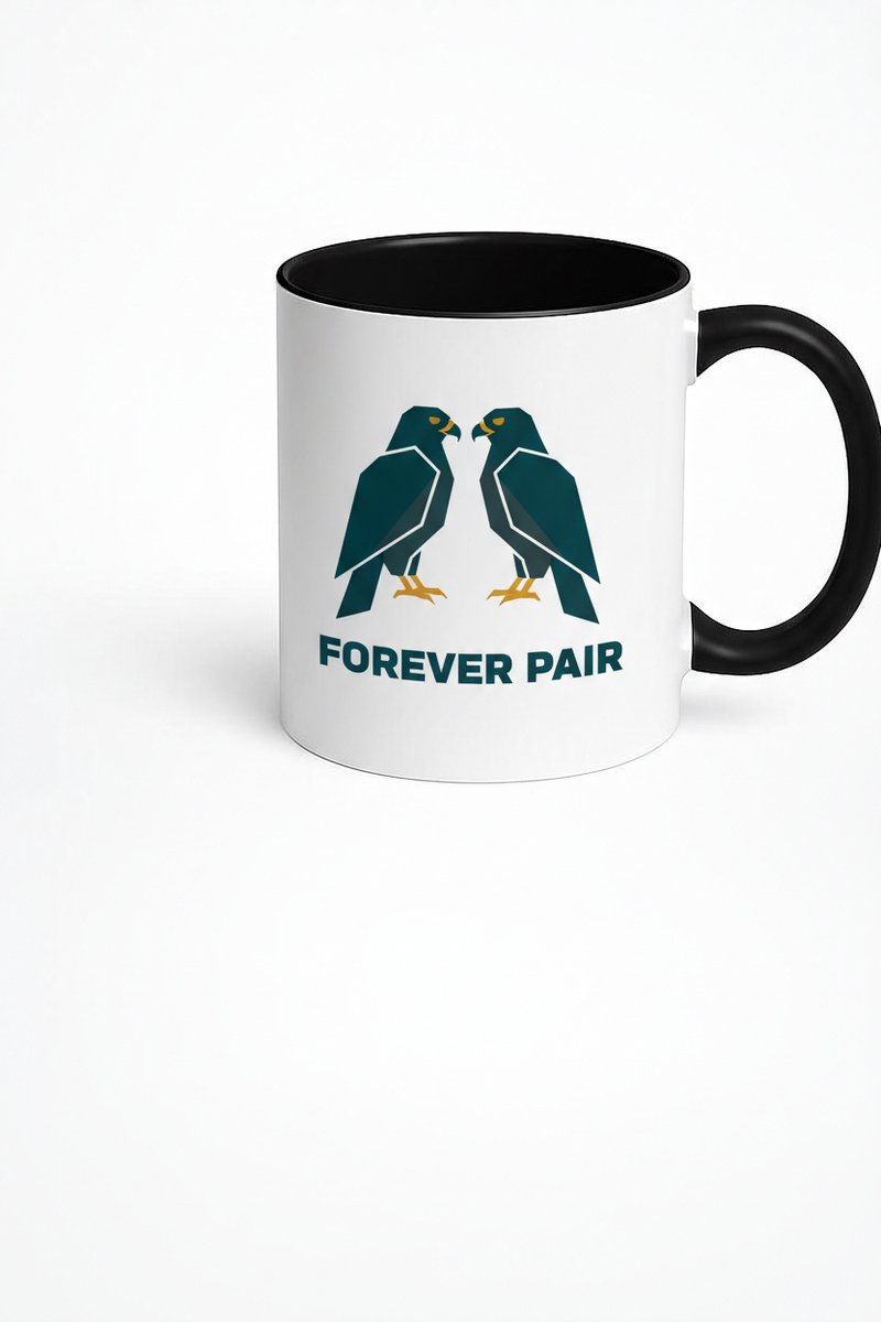 Forever Pair Mok | Elegante Vogels | Romantisch Koppel Cadeau Liefde