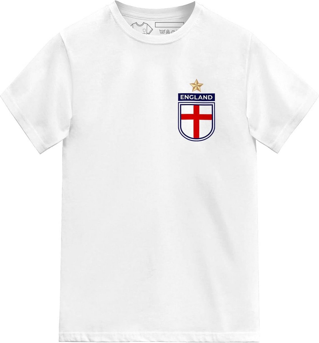 Kinder T-shirt Engeland Voetbal Shirt | Witte Team Kleding voor Jongens en Meisjes | Maat 5-6 Jaar