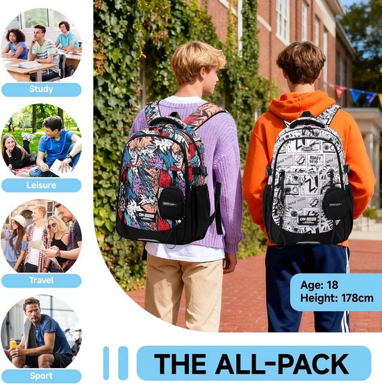 Grote Schooltas Jongens Meisjes Laptop Rugzak Voor Tieners grote-schooltas-jongens-meisjes-laptop-rugzak-voor-tieners