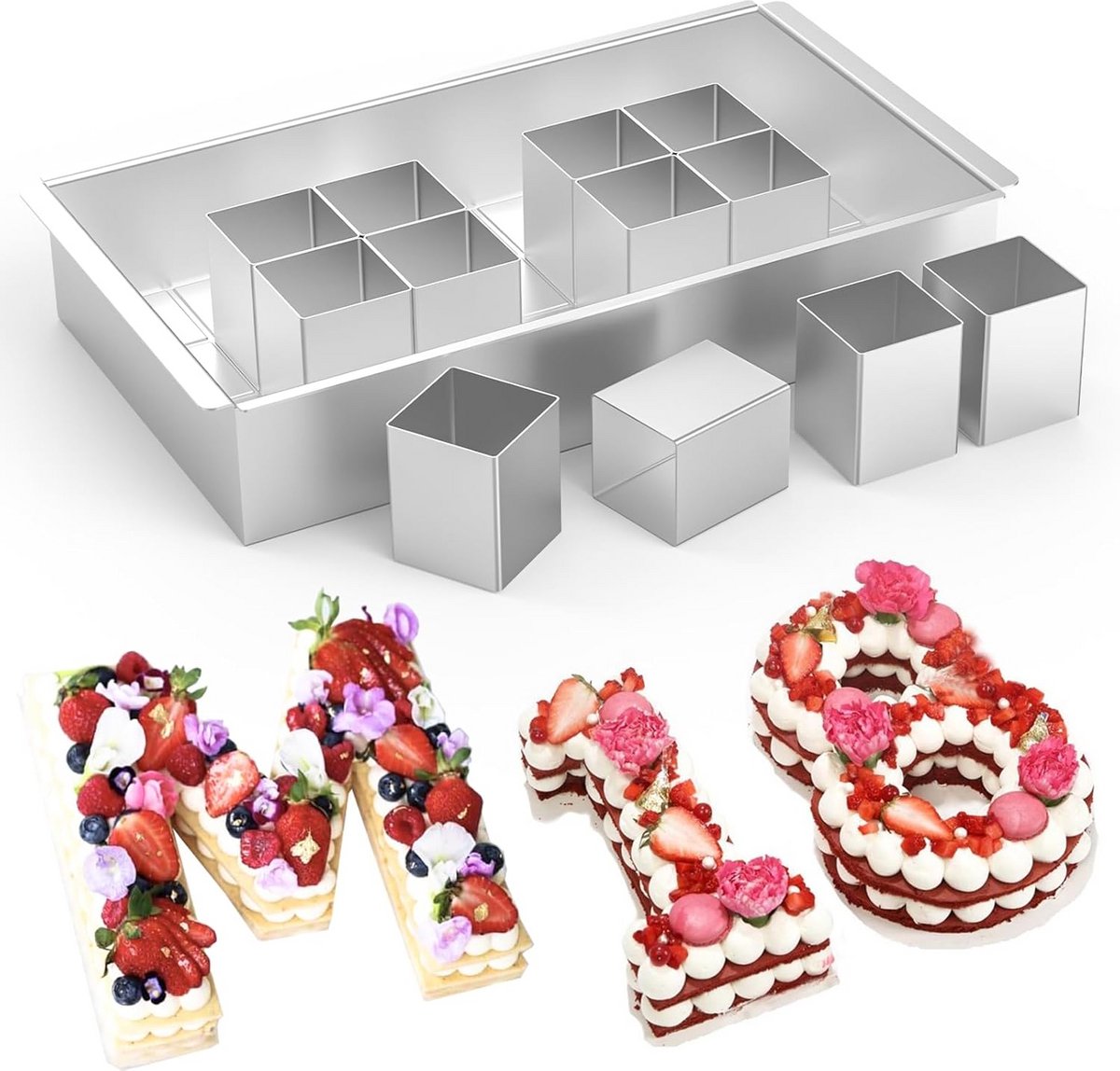 Verstelbare Bakvorm Cijfers en Letters voor Taarten - DIY Aluminium Cake Mould
