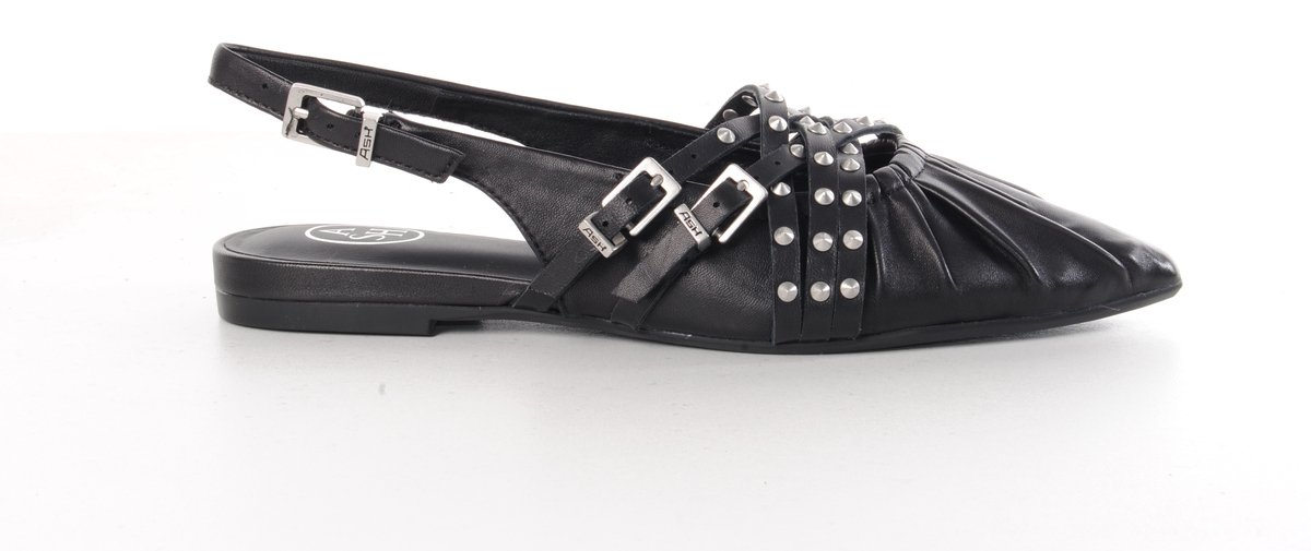 Ash Italia dames slingback Bianca leder zwart
