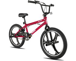 Hiland 20 Inch Freestyle BMX Fiets - 3 Spaken (Mag Wheels) - 360 Graden Rotor - Inclusief 4 Pegs - Jongens & Meisjes (plus de 7 ans)