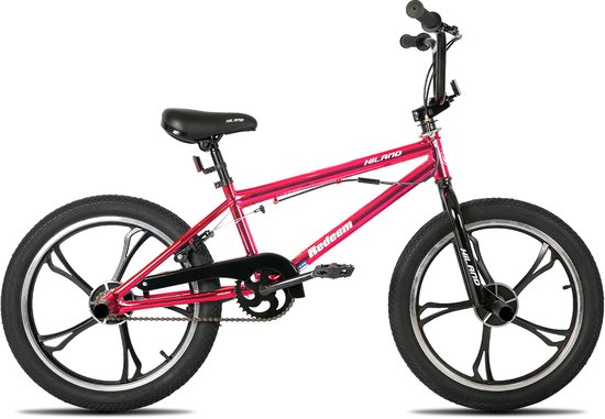 Hiland 20 Inch Freestyle BMX Fiets - 5 Spaken (Mag Wheels) - 360 Graden Rotor - Inclusief 4 Pegs - Jongens & Meisjes (meer dan 7) - Geschikt voor buitenactiviteiten in de lente van Hiland — afbeelding 2