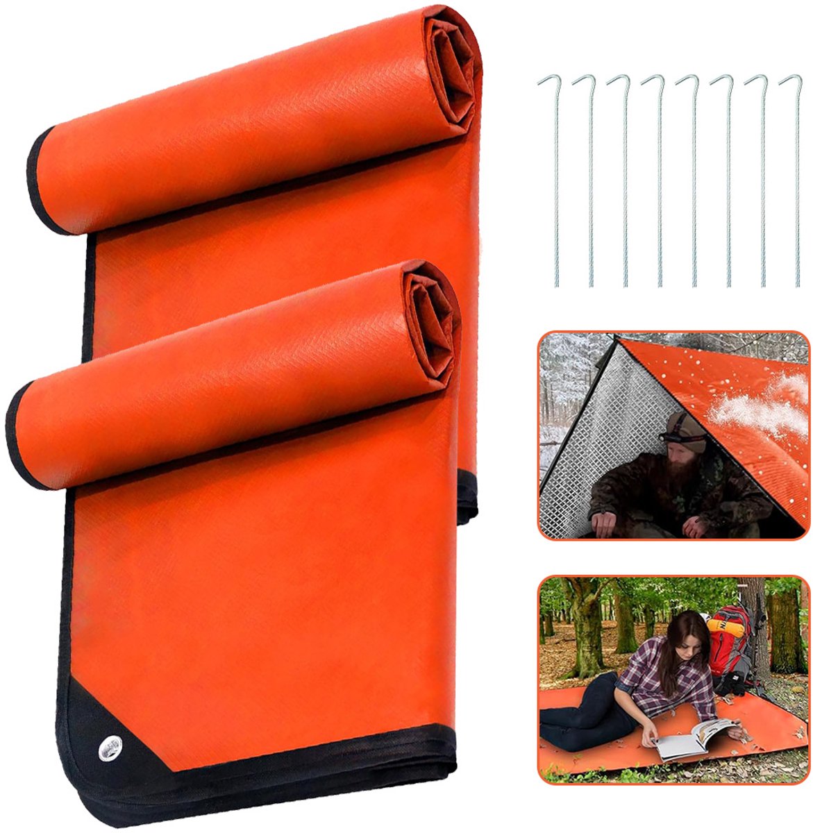 Nooddeken - Survival Deken - Nooddeken - Reddingsdeken - Warmtedeken - 150x210cm - 2 Stuks