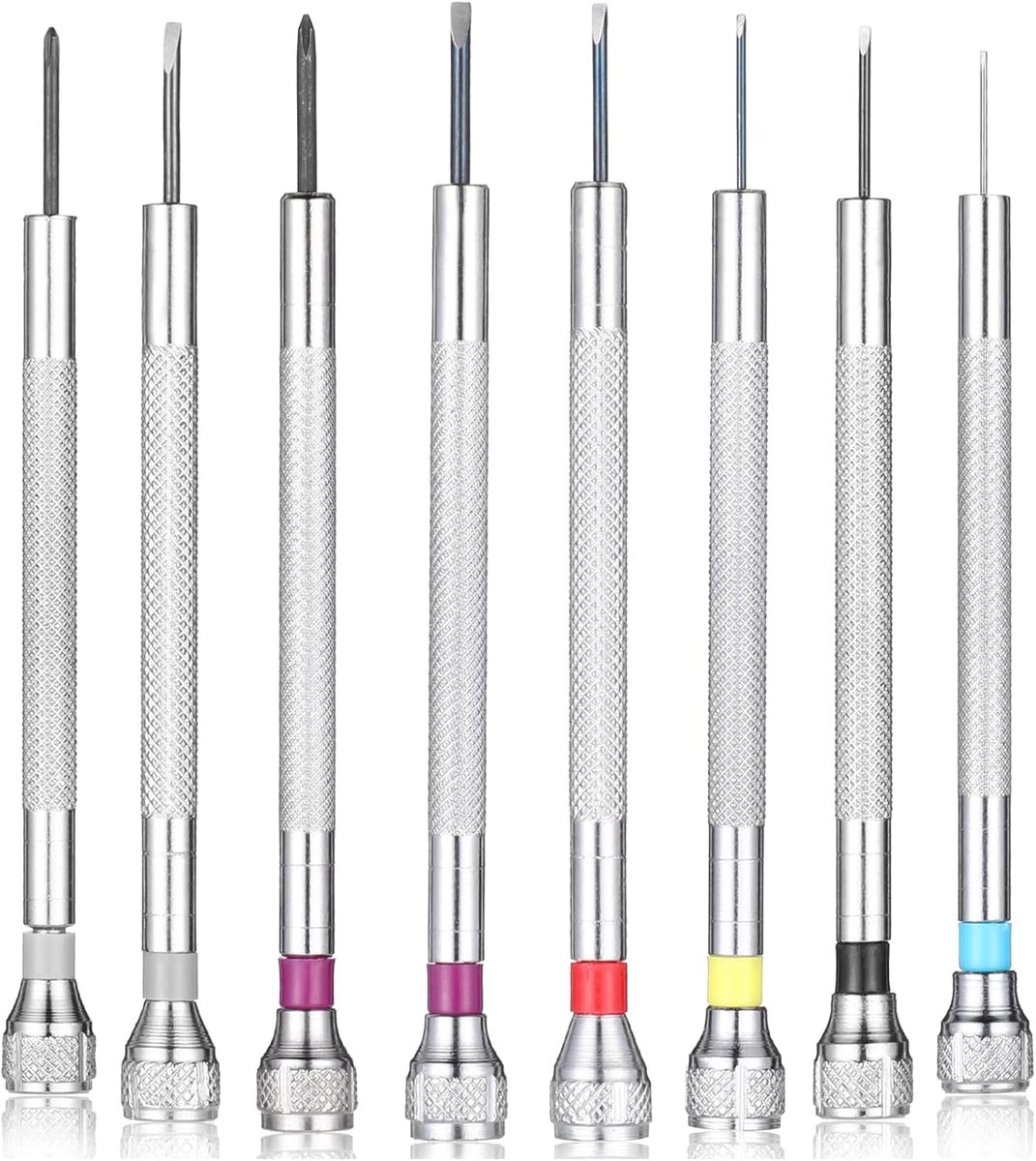 Maker Set - 8 Stukken - 0.6-0.8-1.0-1.2-1.4-1.6 mm - Horloge Maker Gereedschap - Bril Schroevendraaier - Precisie Tool voor Horloge en Bril Reparatie