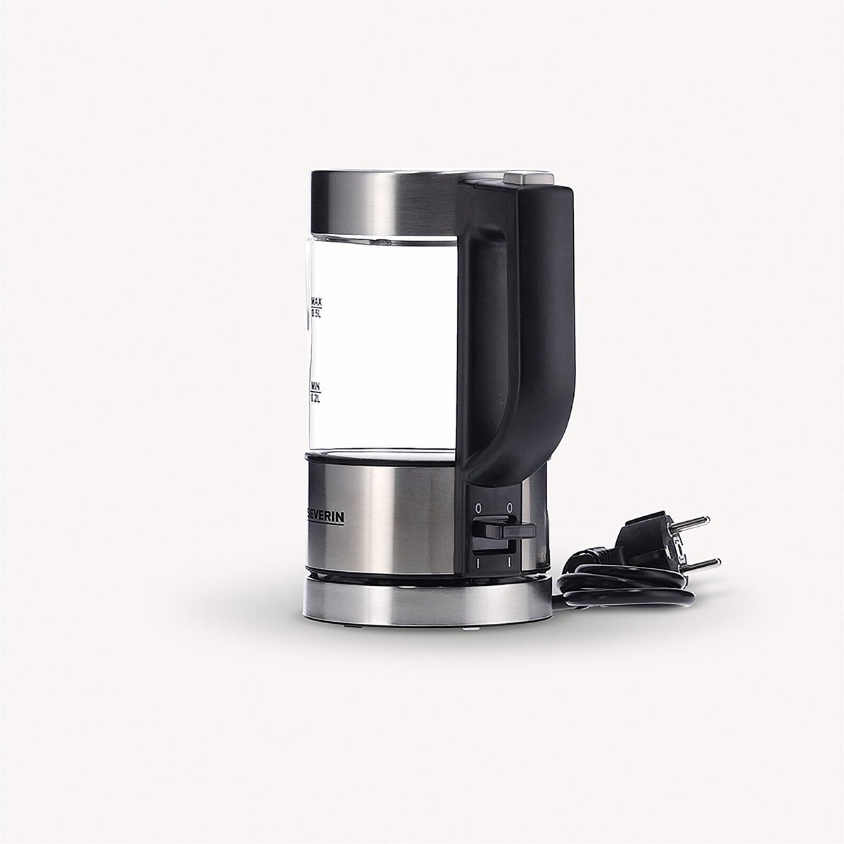 Severin WK 3472 - Waterkoker - electrisch - glazen kan - 0.5l - zilver/zwart — afbeelding 3