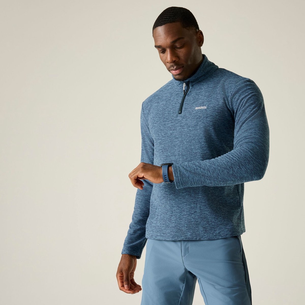 Thompson Marl Half Zip Fleece voor heren Blauw