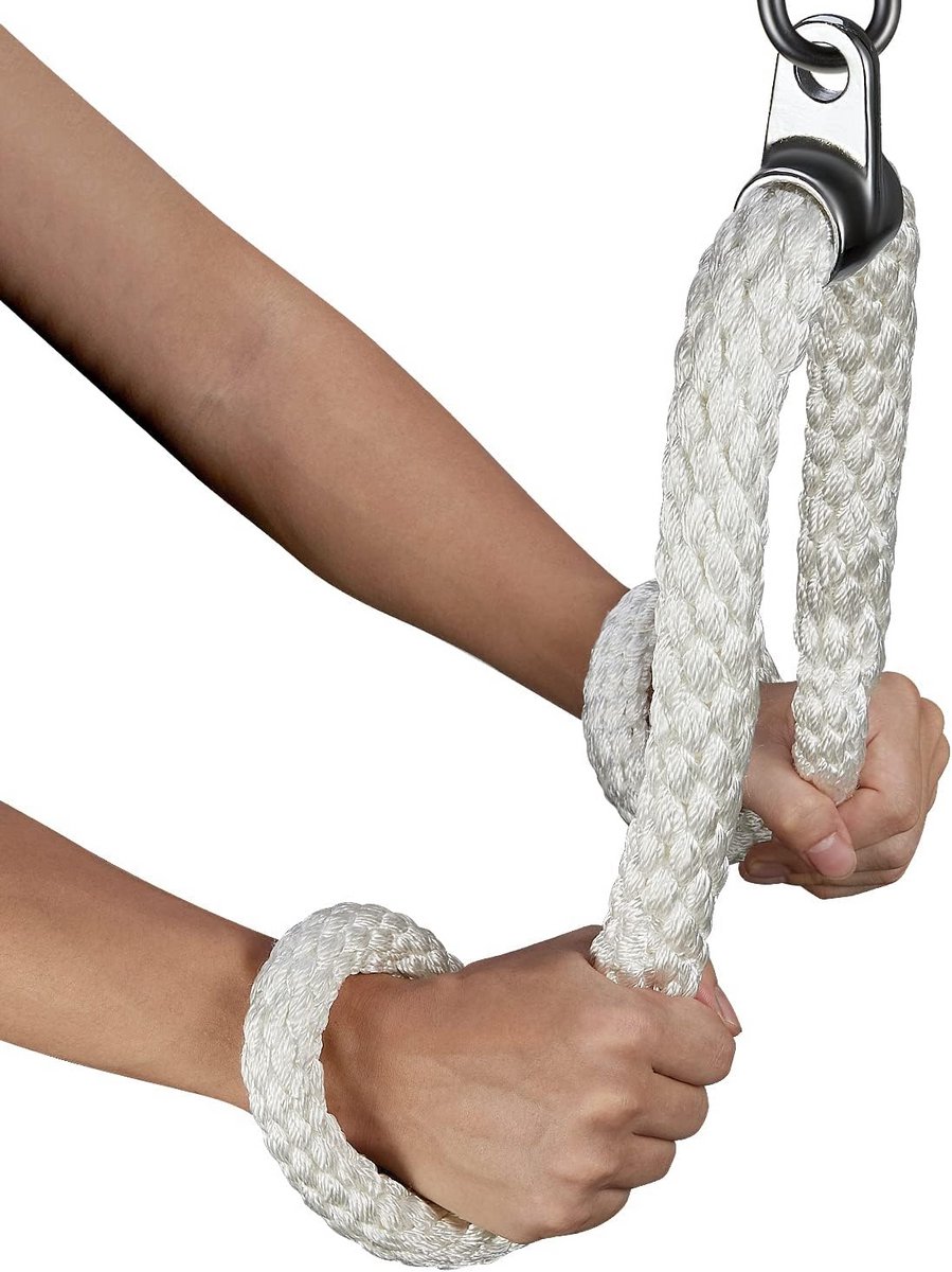 Kabelmachine Touw voor Triceps, Rug en Schoudertraining