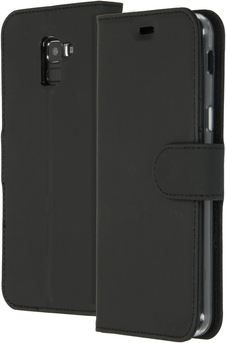 Accezz Hoesje - Geschikt voor Samsung Galaxy J6 - Wallet Softcase Bookcase - Zwart