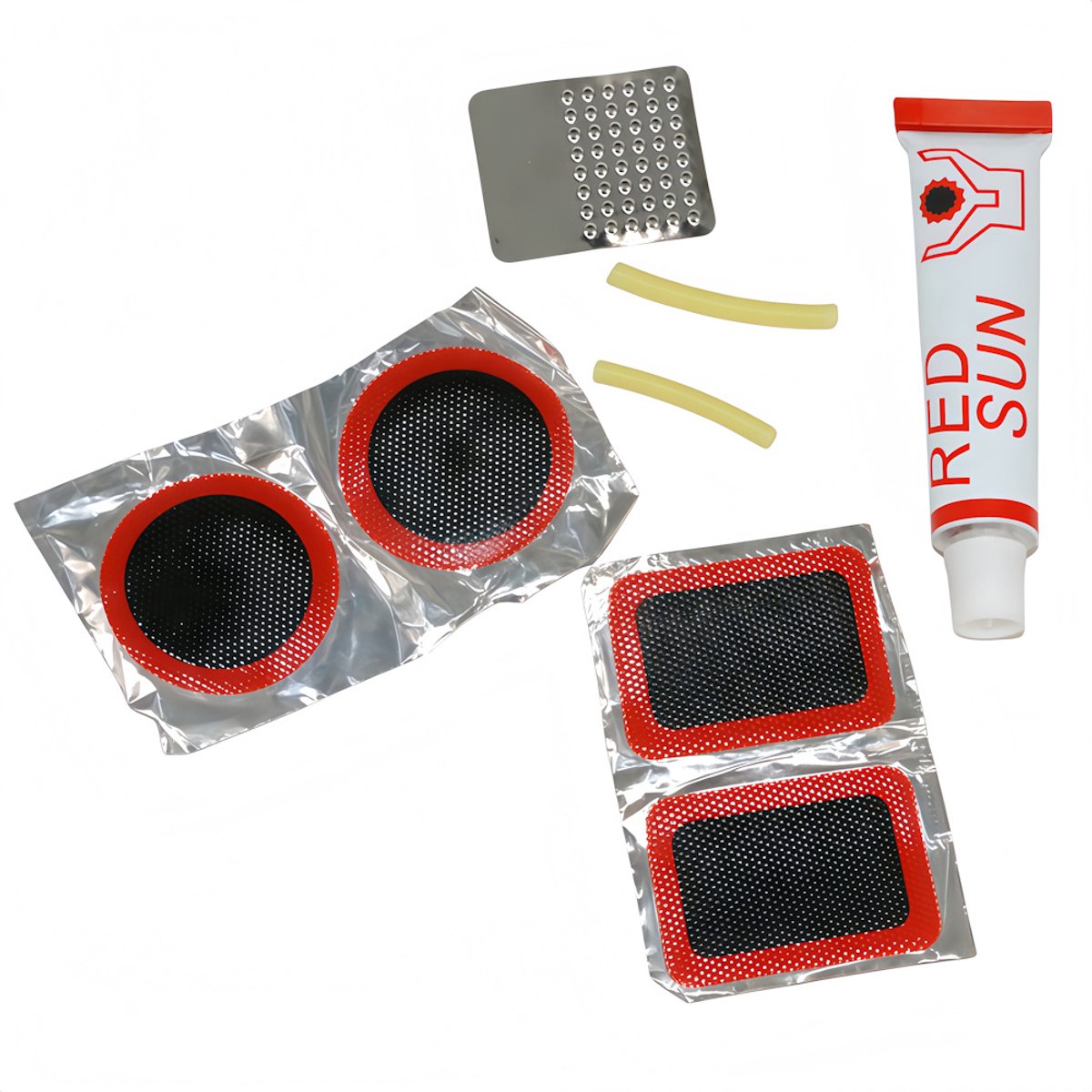 Decopatent - Fiets Reparatieset 8-Delig - Fiets Bandenplakset voor Fiets, E-Bike, Fatbike , MTB, Elektrische fiets - Fietsband Reparatieset - Banden plakset - Lekke band - Bicycle Tire Repair Kit thumbnail 3
