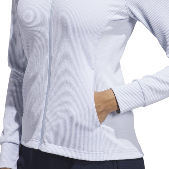 Adidas Dames W Textured Golfvest Lichtblauw van Merkloos — afbeelding 5
