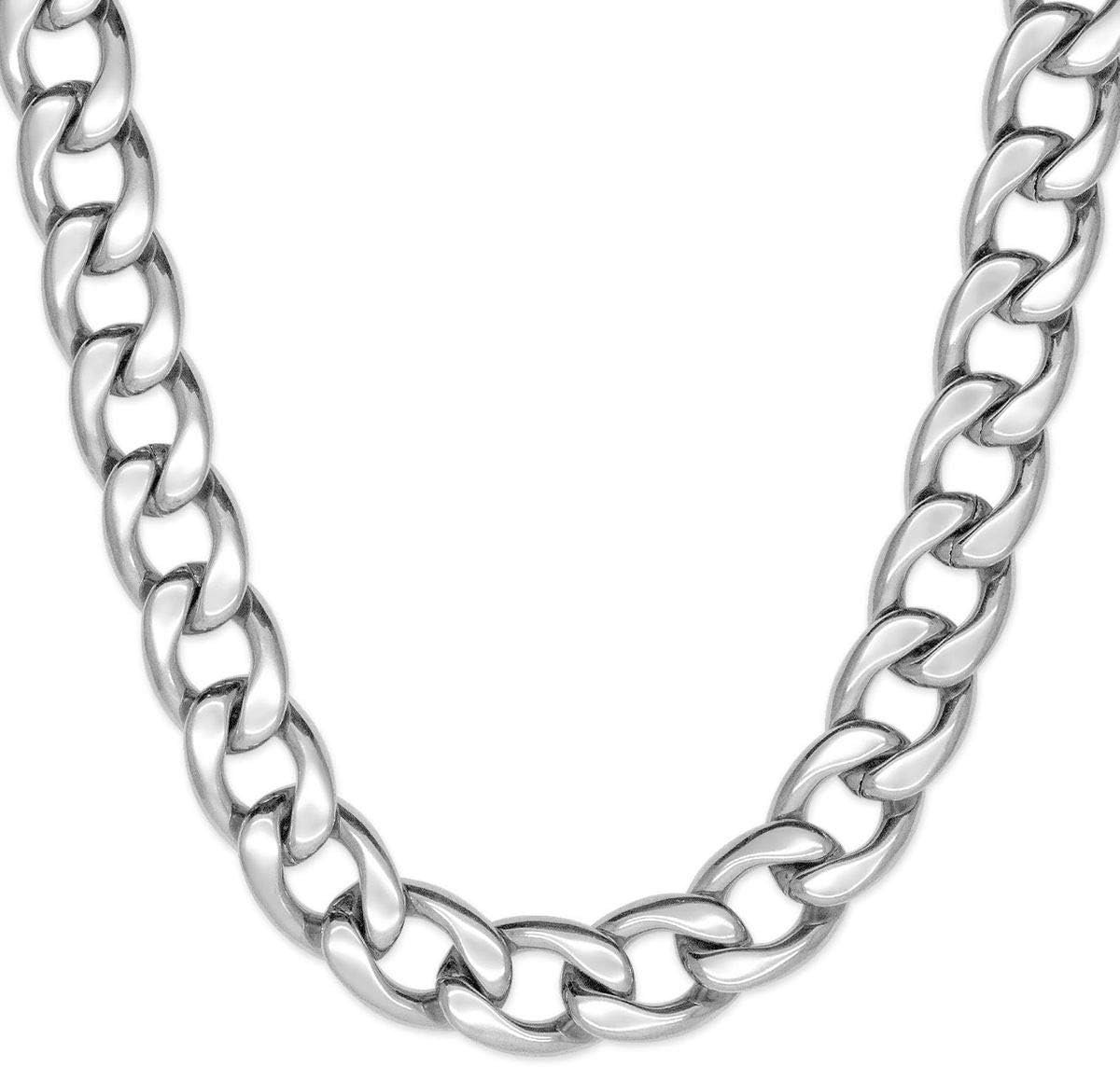 Herenketting Roestvrij Staal Zilverkleurig Pantser Schakelketting Verschillende Lengtes