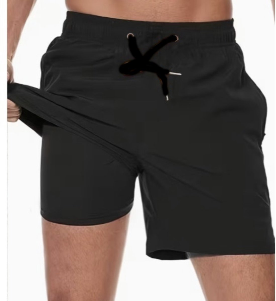 BamBella ® - Zwembroek - Maat S/M - zwart zwemshorts - short man mannen korte broek heren
