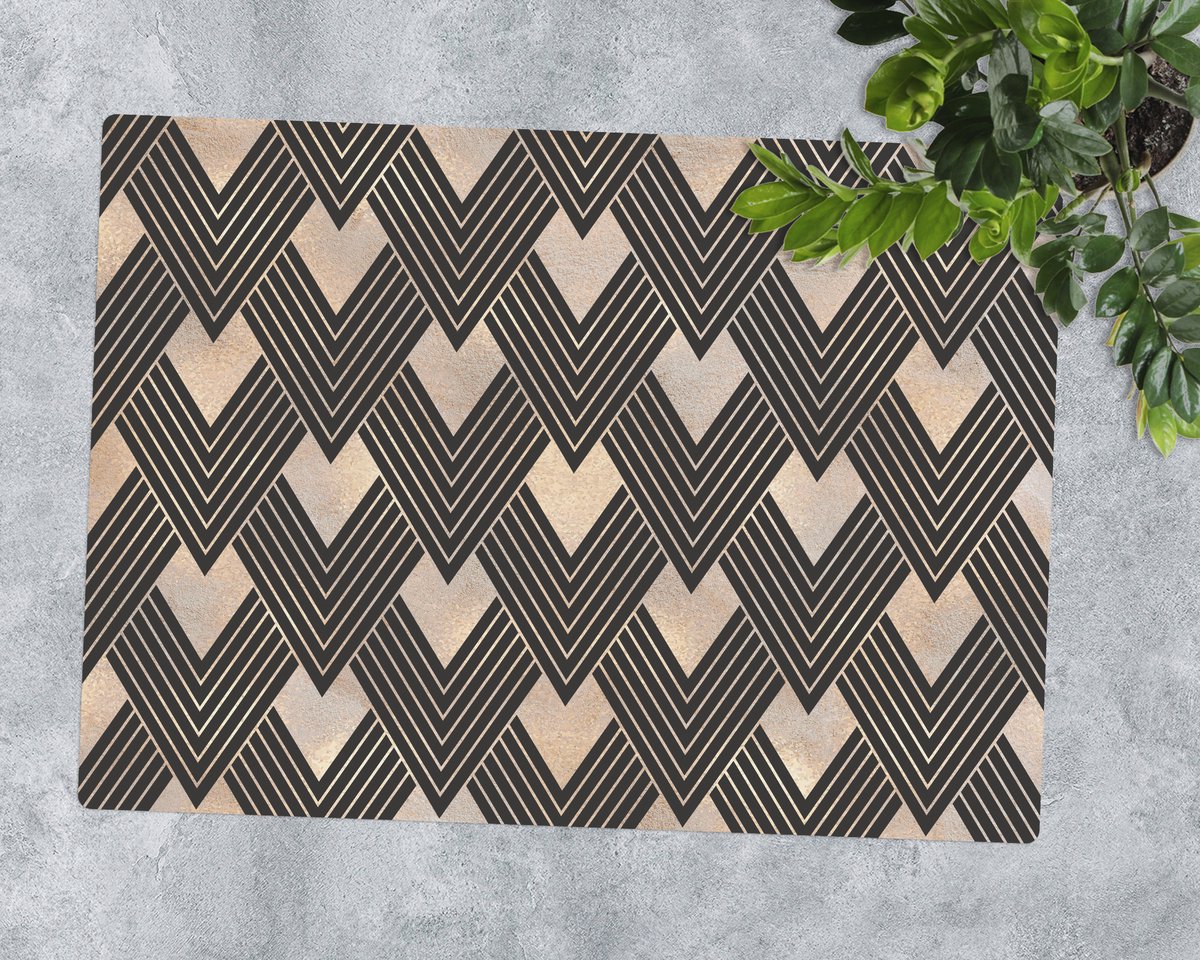 Coloray Vloerbeschermer - Artistiek decoratief patroon Vloerbeschermer Bureaustoel - 100x70 cm - Veelkleurig Bureau Stoel Mat - Vloerbeschermer PVC - Mótif Bureaustoelmat - Rechthoekige Mat - Geometrische patronen Thema