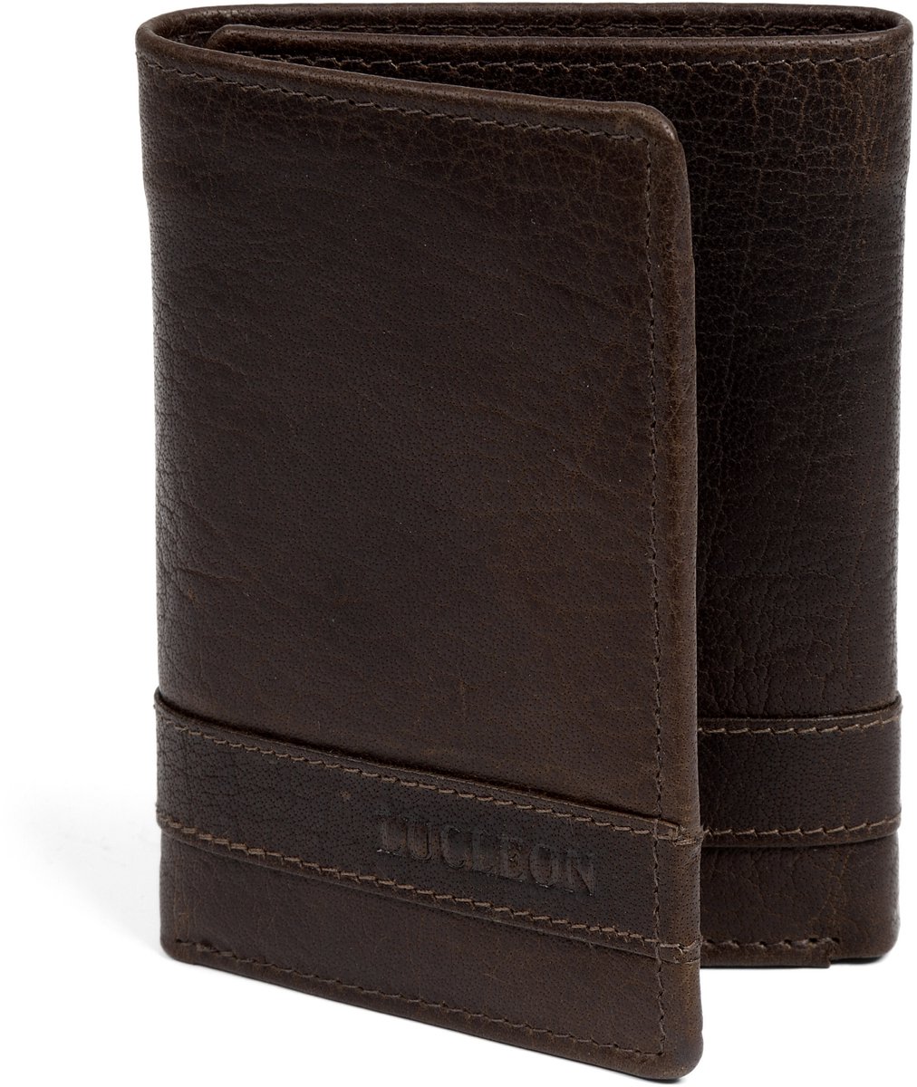 Montreal Trifold Bruine RFID Leren Portemonnee