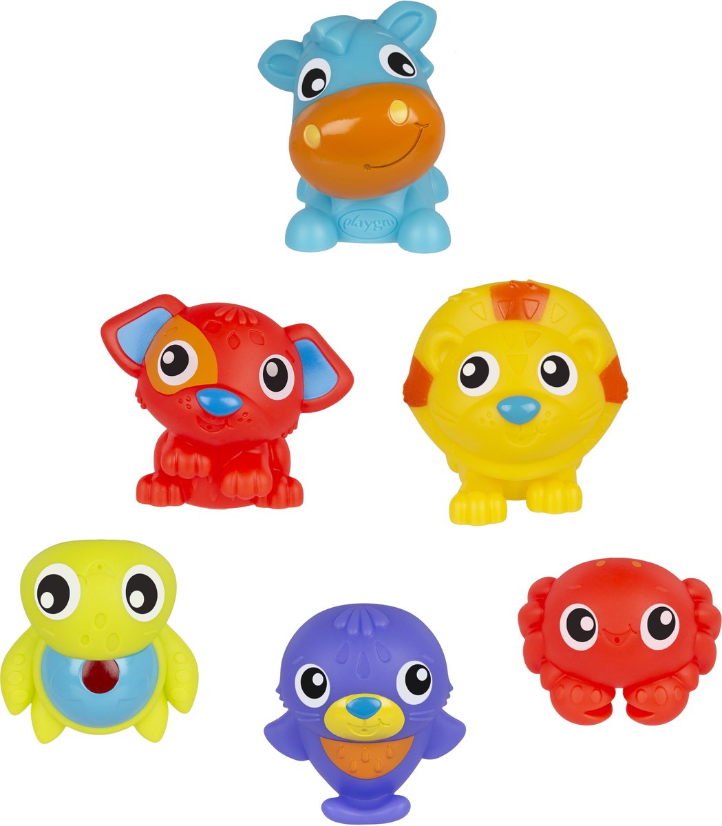 Playgro Badspeelgoed - Floating Fun Friends- badgeschenkset - Schimmelvrij - Badspeelgoed - waterspeelgoed baby - Waterspeelgoed Peuters - Baby Speelgoed - Waterspeelgoed - BPA vrij — afbeelding 2