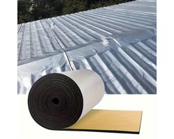 3 m x 0,5 m Zelfklevende Aluminiumfolie Isolatieplaat - Dakbedekking En Geluidsisolatie En Thermische Isolatie Voor Voertuigdaken - Waterdicht, Brandwerend, Geluidsisolerend, Hittebestendig, 5 Mm Dik