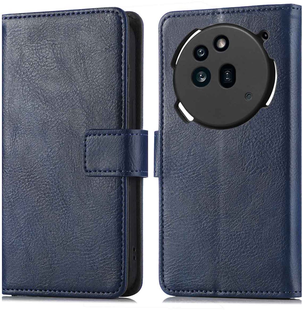 imoshion Hoesje - Geschikt voor Nothing Phone (3a) Pro - Luxe Bookcase - Donkerblauw
