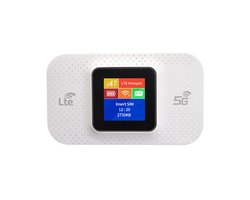 carmdering - Draagbare Internet Mobiele Hotspot, Simkaart Draadloze Draagbare Wifi, 300 Mbps 4G Sterke Dekking Sluit Tot 10 Apparaten Aan, voor Reisautobus