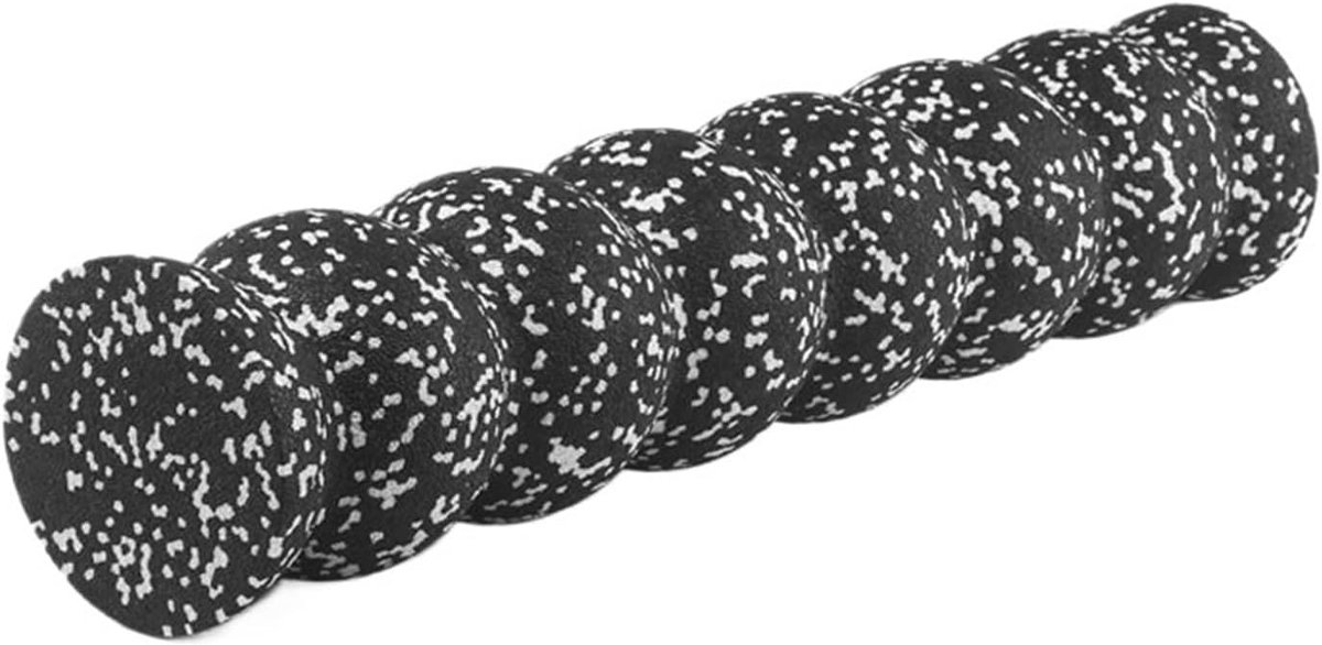 Massage Roller - Fitness Tool - Spierherstel - Golfvormig Ontwerp - 52 cm - Zwart