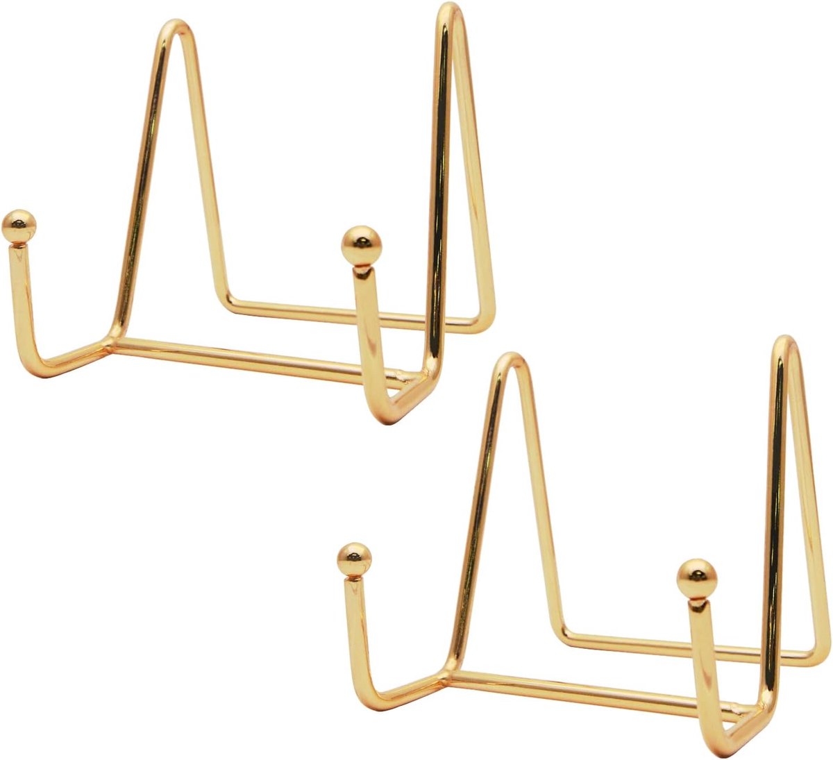 Plaatstandaards Set - Decoratieve Houders - Kunst Tonen - Stabiel Metalen Frame - 76 cm - Goud