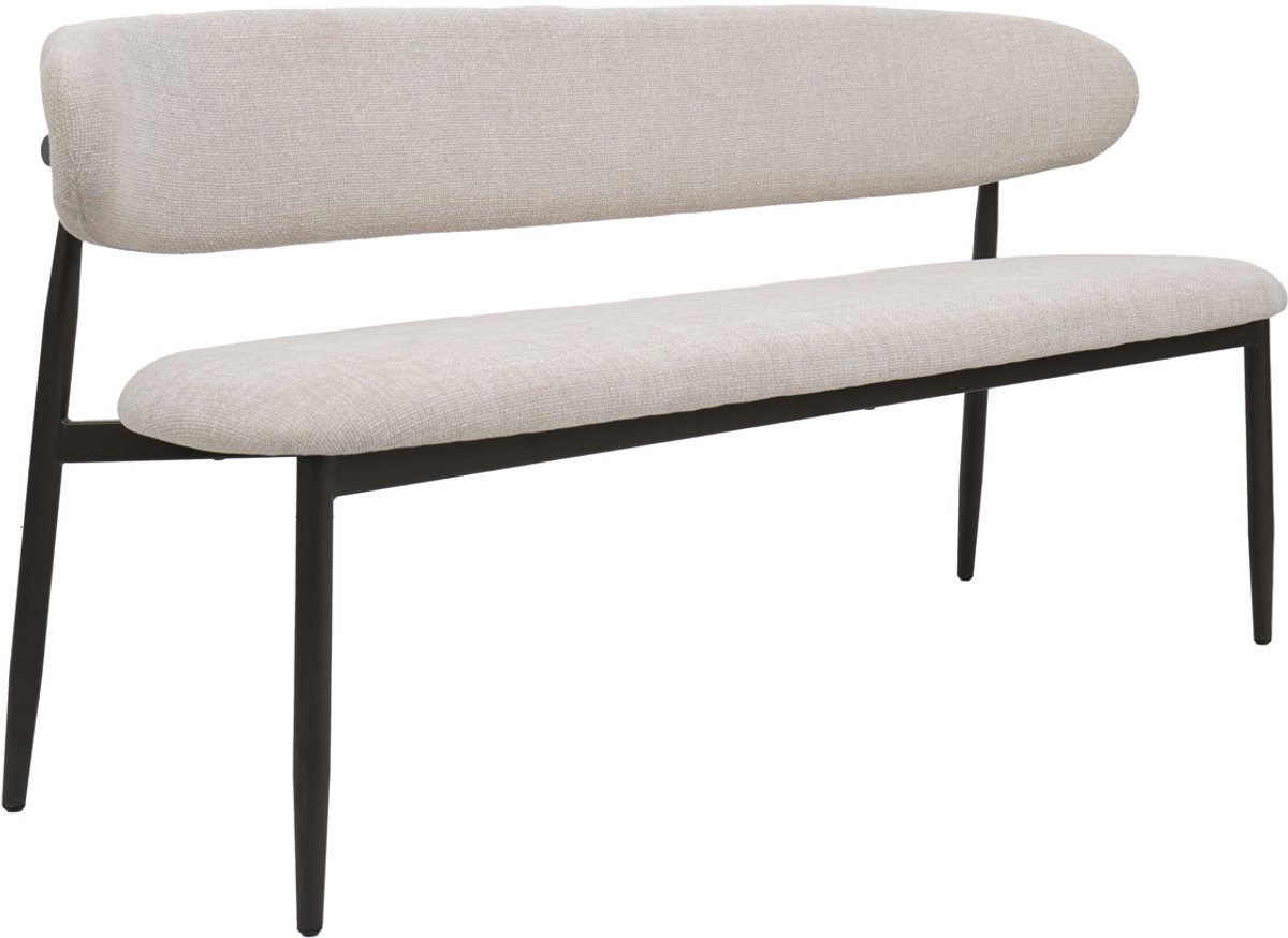 Giga Meubel Eetkamerbank Alexia - Beige/Brons - 180x55x77cm