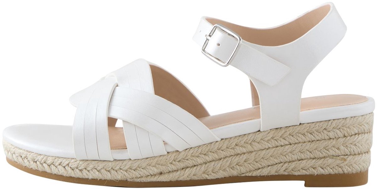 Next - Meisjes - Geweven sandalen met sleehak - Wit