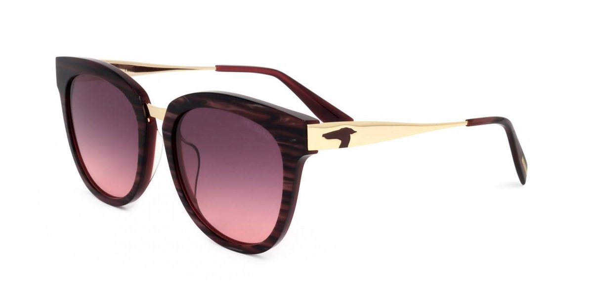 Trussardi STR227F Purple red stripe 58/21/150 WOMAN Zonnebrillen