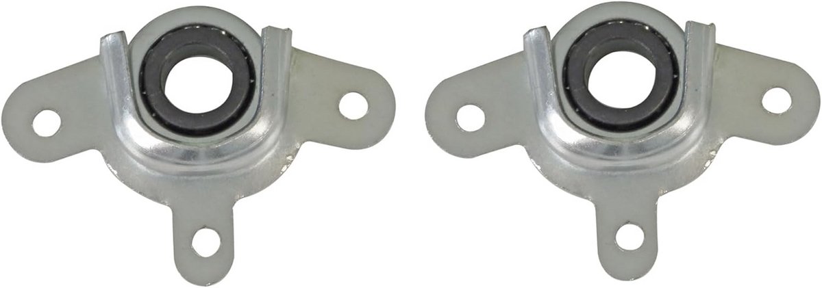 Steun en Lager - Rolluikonderdeel - Beweging Vergemakkelijken - Vermindert Wrijving - 57 x 28 mm - Zilverkleurig
