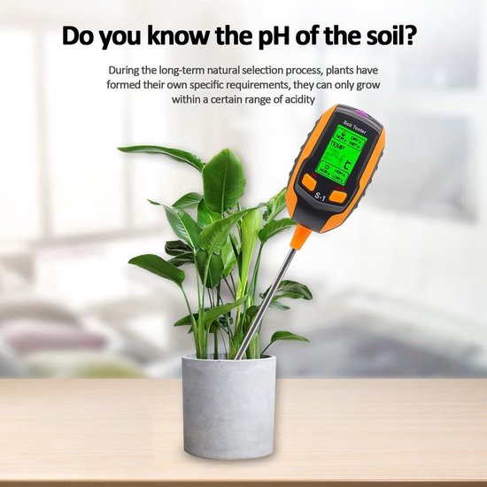 PH Meter Grond 5-in-1 – Digitale Bodem Tester – pH Meter, Vochtmeter, Lichtmeter & Temperatuurmeter – Voor Tuin, Planten & Kamerplanten - Inc BatterijenFluxGoods®