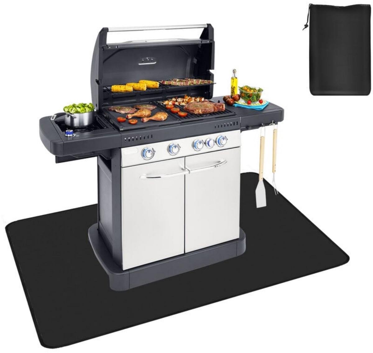 YOZHIQU - Grillplaat - Vuurvast - 127x97cm - Siliconen Bodembeschermer