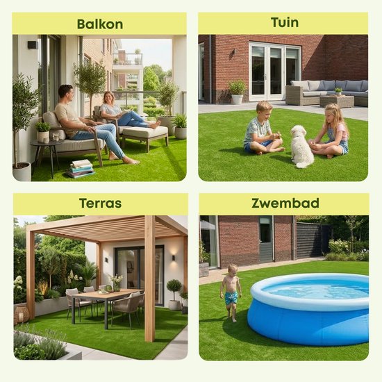 Kunstgras Tortue Verte - Tapis de Gazon - 200x500cm - 26mm - STANLEY PARK PREMIUM - Gazon Artificiel - Tapis de Gazon pour extérieur et intérieur - Qualité très douce et réaliste - Kunstgras pour extérieur, jardin, balcon, terrasse ou aire de jeux