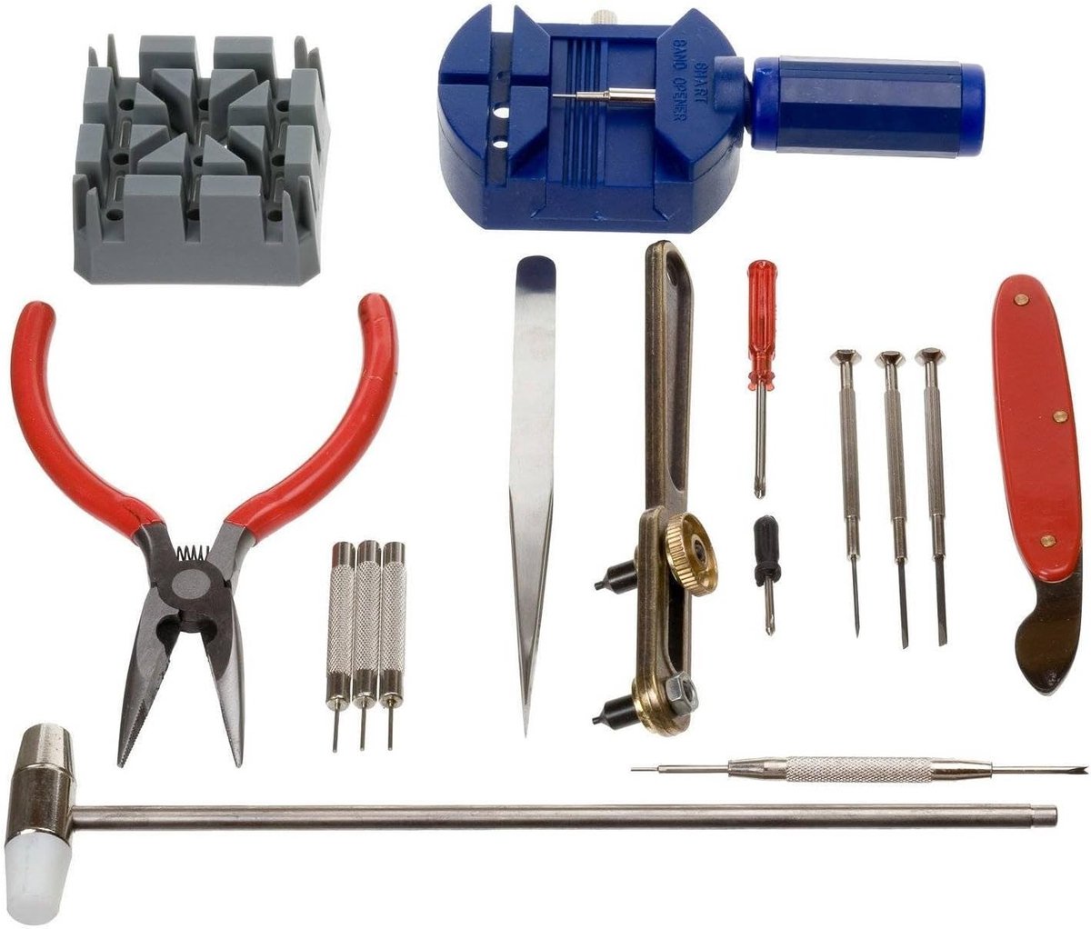Reparatie Kit - Horloge Gereedschap - Klok Onderhoud - 16 Delige Set - 300 gram