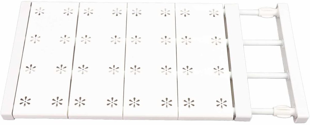 Kast Spanning Plank - Opbergrek Verstelbaar - Kast Ordenen - Verstelbare Lengte - 38-60cm - Wit
