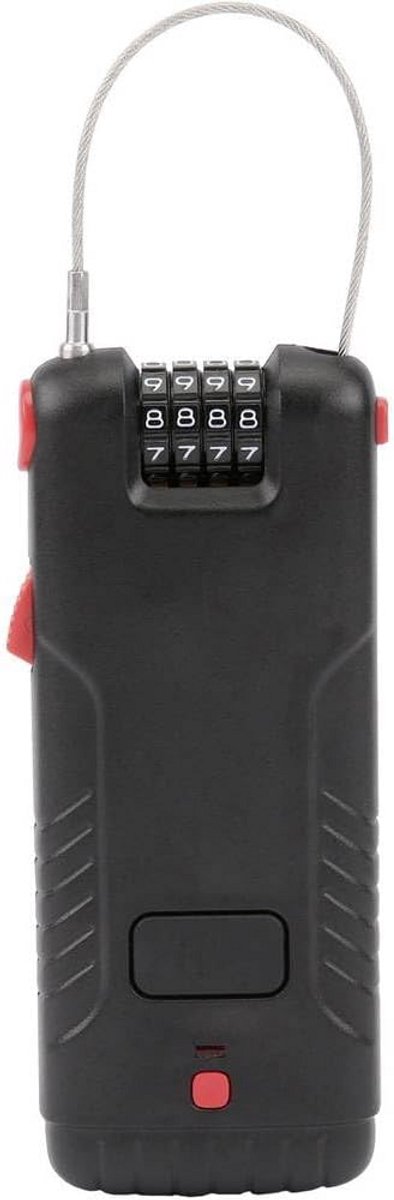 Universeel Slot Alarm - Insteekslot Beveiliging - Extra Beveiliging - Geïntegreerd Geluid - 61 x 145 cm - Zwart