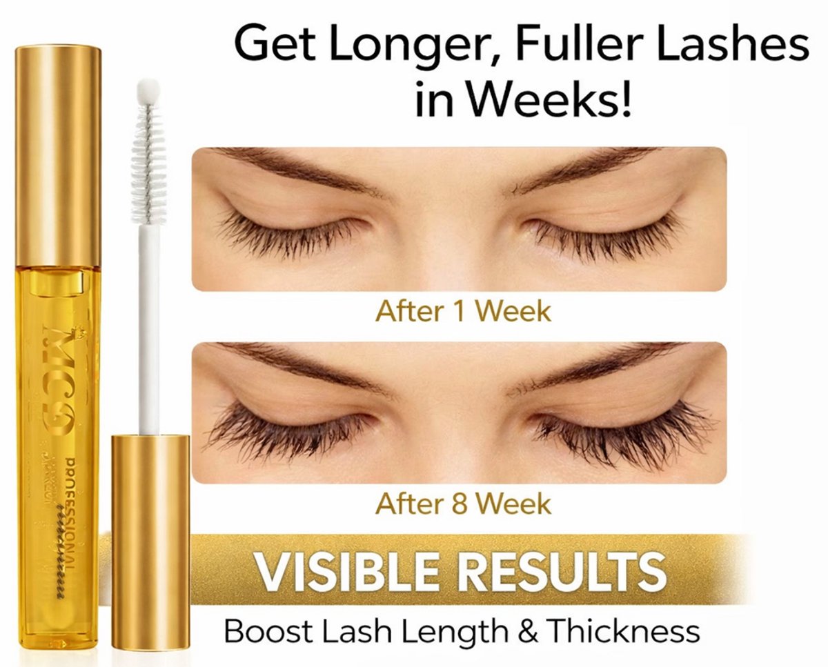 Wimperserum voor Snellere Groei – Korean Skincare Lash Serum – Wimpergroei & Dichtheid Booster – Lange & Vollere Wimpers – Wenkbrauw Serum – 3,5 ml