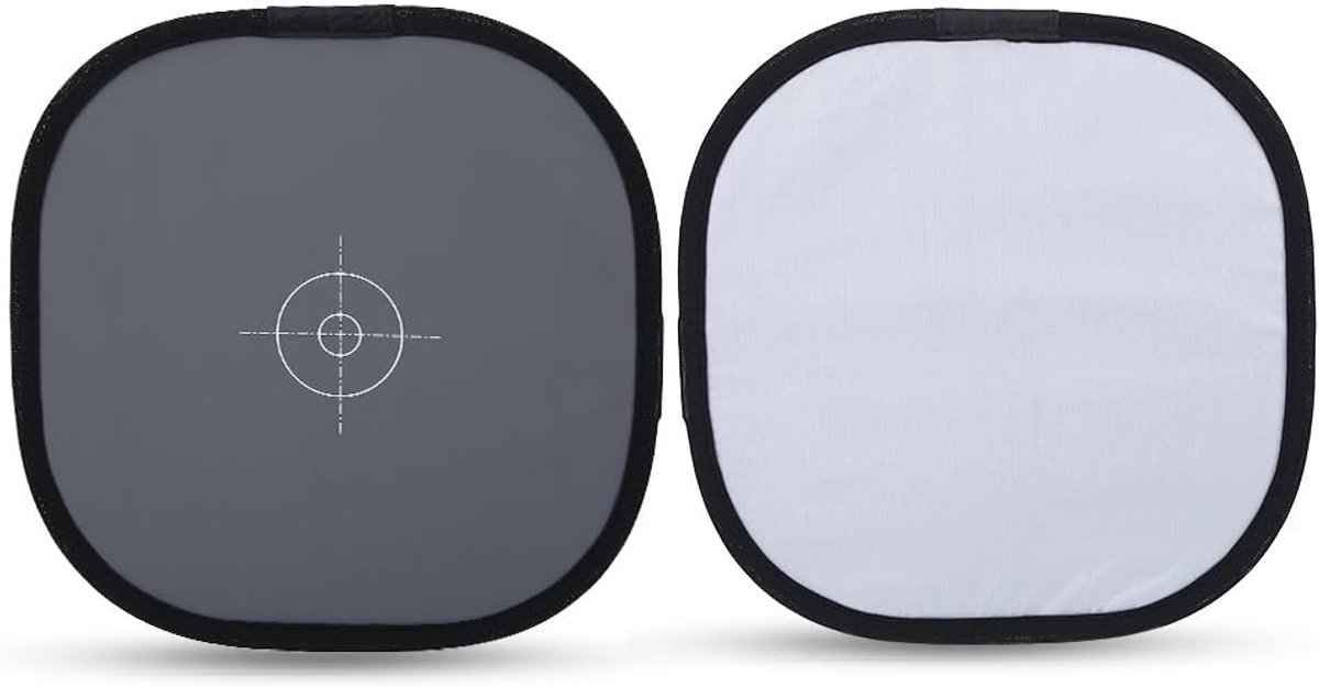 Focus Board - Balans Kaart - Belichting Instellen - Draagbaar 30cm - 30 x 30 cm - Grijs Wit