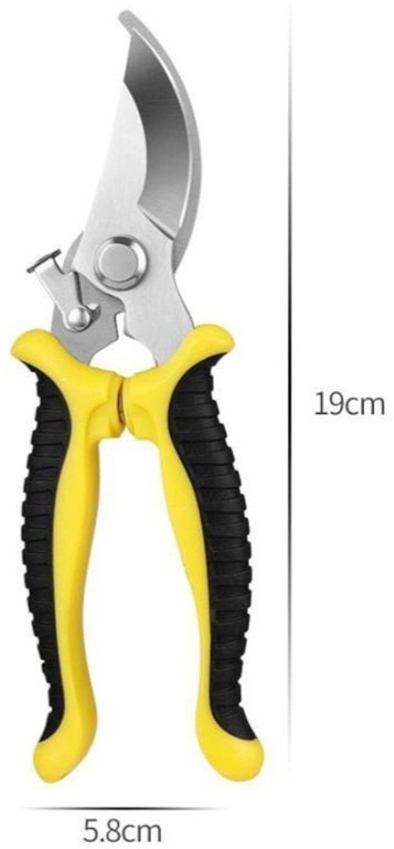 1 stuk - Snoeischaren - rvs - Snoeischaar - Geel - Scherpe en duurzame schaar - Geschikt voor planten - Takken - 19*5.8cm - Bloemen snoeien - Gemakkelijk en moeiteloos — afbeelding 2